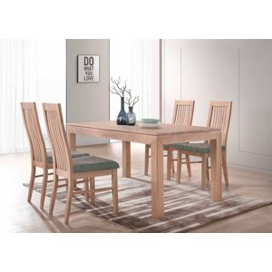 Kasvo MORIS stůl+LAURA židle 1+4 Ořech / látka SP3
