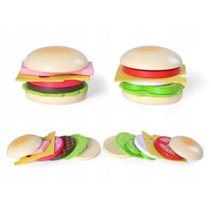 Ecotoys Dřevěný hamburger pro děti - 2 ks, 4220