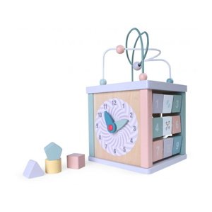 Ecotoys Dřevěná edukační hračka Clock, 1021