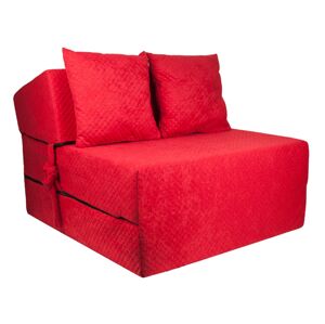 Fimex Rozkládací křeslo Comfort červené - matrace pro hosty 70x200x15 cm