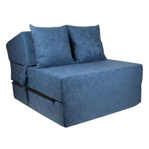 Fimex Rozkládací křeslo Comfort tmavě modré - matrace pro hosty 70x200x15 cm