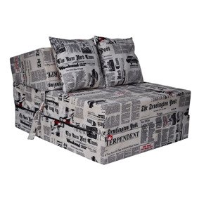 Fimex Rozkládací křeslo - matrace pro hosty Newspaper 70x200x15 cm