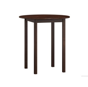 Stůl DASHEN 3, průměr 70 cm, masiv borovice, moření ořech