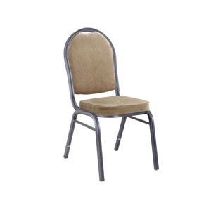 Židle RANGIFER stohovatelná, béžová látka/šedý rám