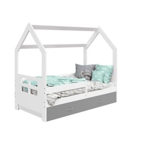 Dětská postel SPECIOSA D3D 80x160 v barvě bílé se zásuvkou: šedá