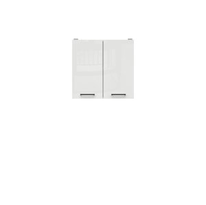 JAMISON, skříňka horní 60 cm, bílá/bílá křída lesk