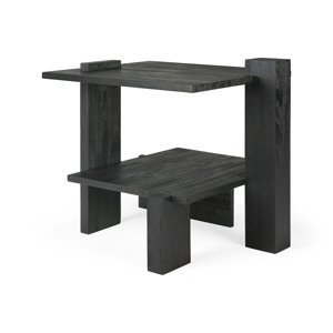 Odkládací stolek Abstract - černý lakovaný teak - Ethnicraft