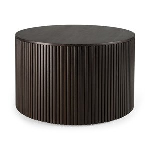 Konferenční stolek Roller Max - lakovaný mahagon - tmavě hnědý - kulatý - snímatelný potah - Ethnicraft
