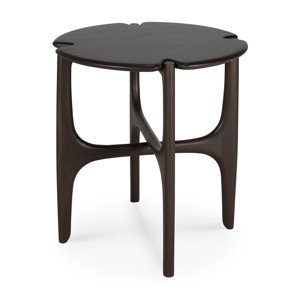 Odkládací stolek PI - lakovaný mahagon - tmavě hnědá - kulatý - Ethnicraft