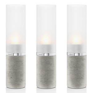 Set 3 ks betonových svícnů, FARO - Blomus