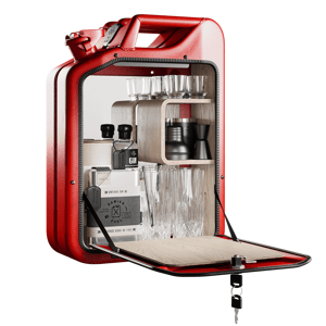 Minibar / kanistr - Bar Cabinet, Gas Red, 6 variant - Danish Fuel Varianta: Oak