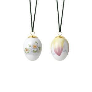 Velikonoční vejce s poupaty a okvětními lístky leknínu, 2 ks - Royal Copenhagen